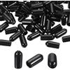 QUARKZMAN 100pz Coperture Gomma per Ganci Pannello Nero 15mm Lungo 5mm Id | Forato, Estremità Flessibili Perni Ganci Pannello Coperture, per Lavastoviglie Pannello Forato