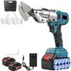 Fyearfly Cesoie A Batteria per Lamiere, Makita21V-Interfaccia Cesoie Elettriche | Motore Brushless da 500W, Lama Orientabile+2 Batterie, per Taglio DIY di Lamiere In Acciaio E Alluminio