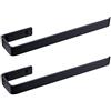 JS Portasciugamani Bagno Parete Porta Asciugamani Acciaio Inossidabile SUS304 Porta Salviette Appendi Cucina 40CM Spazzolato 2 pezzi, nero