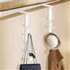 RoyalChic Ganci per porta, 2 pezzi x 3 ganci, appendiabiti da porta, regolabili, per porte interne universali, per vestiti, asciugamani, accappatoi da appendere fino a 10 kg (bianco)