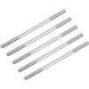 METALLIXITY 5pz Doppia Filettatura Filo Viti M6 Filo 100mm Lunghezza | Doppio Filettato Stelo Bulloni, 304 Acciaio Inox, per Casa Manutenzione