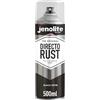 JENOLITE Directorust Vernice Satinata (500ml) | NERO | Vernice spray multisuperficie | Per l'uso su aperture in legno, metallo, plaspa, ceramiche e arrugginite | RAL 9005