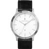 Lilienthal Berlin Orologio da uomo Huxley in argento/bianco - Orologio da polso in acciaio chirurgico 316L con movimento al quarzo e vetro minerale temperato zaffiro - 40 mm