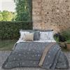 Caleffi Trapunta MATRIMONIALE - 270X260 Jap Ramage GRIGIO Raso Di Cotone Caleffi