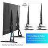 Unyqoos Supporto TV regolabile in altezza Unyqoos® per schermi da 32 a 55 pollici, inclinabile di ±5°, compatibile con standard VESA da 75x75 a 800x400 mm (incluso 600x400), in acciaio, capacità massima di 50 kg, con ruote, facile da montare