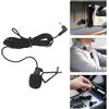 Car Audio Microphone Clip Durable Wired Mic with Aux Plug Black Noise Cancelling