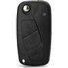Mon & Sons MSKEYZ - Custodia per portachiavi a 3 pulsanti per Fiat Qubo per Fiat Fiorino Chiave per Peugeot Bipper per Citroen Nemo Shell di ricambio con lama non tagliata