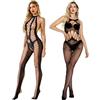 TOZBLEU 2Pcs Intimo Donna Sexy Lingerie Rete,Mini Abito Attillato in Pizzo,Babydoll Trasparente,Abiti Corti Discoteca,Camicetta Pullover Aderente Estivo,Collant Sottoveste(Nero)