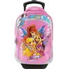 Winx - Zaino Trolley Sganciabile Scuola Bambina con tessuto poliestere di raso