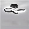 Comely Lampada a soffitto LED accogliente nera 25x25cm 22W Dimmbar lampada a soffitto moderna in alluminio 3000K 4500K 6500K per dormitorio soggiorno cucina corridoio