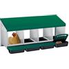 Garvee Nido per Galline Ovaiole a 4 Scomparti, Cassetta Nido in Acciaio Zincato con Raccolta Uova Automatica e Design Roll-Away, Facile da Pulire e Installare, Ideale per Pollaio da Esterno, Verde