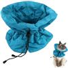 Hopton Collare elisabettiano per gatto regolabile, morbido collare per gatto, collare dopo operazioni per gatti e gattini impedisce la leccare delle ferite (blu, S (14-25 cm)