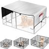 TONIXY Copertura per box per cani Oxford 210D, impermeabile, resistente ai raggi UV, copertura superiore in rete, adatta a penne da 8-12 pannelli, per esterni e protezione dagli agenti atmosferici