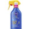 NIVEA SUN Protezione e cura per bambini 5 in 1, protezione UV UPF 50+, alta protezione solare con vitamina B5, spray solare extra impermeabile con SPF 50+ per pelli sensibili (250 ml)