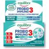 Equilibra Integratori Alimentari, Probio 3 Immuno, Fermenti Lattici Probiotici e Prebiotici per Flora Intestinale con Vitamine C, D e Zinco, 30 Compresse Triplo Strato Rilascio Graduale con Pre-Taglio