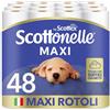 Scottex Scottonelle Carta Igienica, Morbida e Resistente, 48 Rotoli Maxi | Scottonelle carta igienica, Soffice sulla pelle, Consistente e delicata, Senza profumazione, Dermatologicamente testata