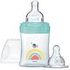 DODIE Biberon - Ciuccio speciale per nascita, piatto + tettarella rotonda, 150 ml, 0-6 mesi, portata 1 - verde