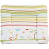 roba Materassino per Fasciatoio Dschungelbaby, per Bambini e Neonati, 85 x 75 cm, Morbido e Imbottito, Rivestito in PU, con Leone, Giraffa, Tigre, Coccodrillo, Bianco e Giallo
