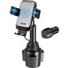 1Zero Auto-Bloccaggio 15W Wireless Car Charger Cup Holder Mount | Auto-bloccante 15w Wireless Car Charger Cup Holder Holder Mount per iPhone, Samsung Galaxy e Google Pixel Smartphone