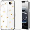 Choeeu ChoosEU Trasparente Cover per iPhone 17e / 16e con Fiori, Bianco Giallo | Sottile TPU Silicone Trasparente Custodia, Disegni Colorate Fiore Fiori Motivo, per Ragazza, Antiurto Protettiva Morbido Case