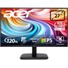 Acer EK271Gbif Monitor PC 27, Display IPS Full HD, 120 Hz, 1ms (VRB), 16:9, AdaptiveSync, VGA, HDMI 1.4, Lum 250 nits, Schermo PC con Contrasto 100M:1, ZeroFrame, Cavo HDMI Incluso, Nero