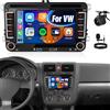 GOHHDL 7 Pollici Autoradio CarPlay per VW Golf 5 6 Passat Caddy Tiguan Polo | Touch Stereo da 7 Pollici Autoradio with CarPlay Android Auto Mirror Link FM/AM/RDS SWC USB
