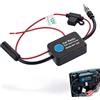 JIXLOUR Amplificatore universale per antenna FM 12 V per auto, alto guadagno di 25 DB, rumore ridotto, con colla e clip rossa, compatibile con tutte le radio FM