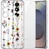 Choeeu ChoosEU Trasparente Cover per Samsung Galaxy S25 FE 5G con Fiori, Girasole | Sottile TPU Silicone Trasparente Custodia, Disegni Colorate Fiore Fiori Motivo, per Ragazza, Antiurto Protettiva Morbido Case