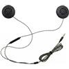 Kirunvia Auricolari Casco Moto Filiari Jack 3.5mm con Microfono HD e Volume 1,2m | Doppio Altoparlante Stereo Alta Fedeltà, Custodia ABS, Cavo TPE, Presa Placcata Oro, Fissaggio Velcro Senza Attrezzi