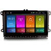Erisin 9 pollici Android 10 Autoradio con GPS Navi for VW T5 Golf 6 Touran Jetta Passat Polo Skoda Fabia Supporto CarPlay DSP WiFi Bluetooth RDS DAB+ OBD2 USB FM DVB-T/T2 TPMS Mirror-Link Touchscreen