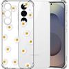 Choeeu ChoosEU Trasparente Cover per Samsung Galaxy S25 FE 5G, Bianco Giallo | Sottile TPU Silicone Trasparente Custodia, Disegni Colorate Fiore Fiori Motivo, per Ragazza, Antiurto Protettiva Morbido Case