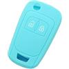 BROVACS - Custodia protettiva in silicone compatibile con Opel Opel Opel CV9624, con telecomando a 2 pulsanti, colore: Azzurro