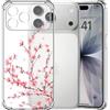 Choeeu ChoosEU Trasparente Cover per iPhone 17 Pro Max con Fiori, Sakura Rosa | Sottile TPU Silicone Trasparente Custodia, Disegni Colorate Fiore Fiori Motivo, per Ragazza, Antiurto Protettiva Morbido Case