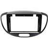 Generico pannello stereo cornice fascia Mascherina Audio 2DIN Auto Per Hyundai I-10 I10 2007 2008 2009 2010 2011-2013 Pannello Stereo Radio Con Schermo Grande Da 9 Pollici(Cornice nera)