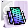ZORSOME Custodia magnetica staccabile per iPad mini 7 A17 Pro 2024/Mini 6 2021 da 8,3 pollici, antiurto, trasparente, con supporto verticale e orizzontale, con funzione di accensione/spegnimento automatico
