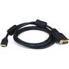 Monoprice Cavo video, 1,8 m, con nuclei in ferrite da HDMI a M1-D, 28 AWG, colore: nero