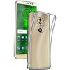 REY Pack 3X Cover in Gel TPU Trasparente per Motorola Moto G6 Play, Ultra Sottile 0,33 mm, Morbido Flessibile, Custodia Silicone