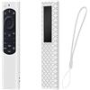 zoerbufan Custodia Telecomando per Samsung SolarCell Smart TV BN59 Series, Anti-Scivolo Cassa Copertura per Samsung QLED TV Remote Cover con Cordino (Bianco)