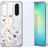 Choeeu ChoosEU Trasparente Cover per Samsung Galaxy A56 5G con Fiori, Blu Rosa | Sottile TPU Silicone Trasparente Custodia, Disegni Colorate Fiore Fiori Motivo, per Ragazza, Antiurto Protettiva Morbido Case