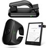 PLOTMOND Telecomando per girare pagine, Kindle Clicker per Paperwhite/Oasis/Scribe, senza Bluetooth Clip-On Kindle Clicker, telecomando per fotocamera per iPhone, iPad, tablet, custodia per cover spesse, con