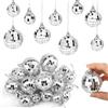OMIGA Disco Ball Decorazioni 36pz Palla a Specchio da Appendere con Cordino | Contiene 4 Taglie 2/3/4/5 cm per Torte Decorazioni perAlbero di Natale o Halloween Capodanno Compleanno Festa a Tema