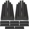 OFFSCH Bass Trap Angolari in Schiuma Fonoassorbente 12 Pezzi 7,5X7,5X30 CM per Pannelli Murali Insonorizzanti e Stanze Insonorizzate