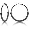 U7 Orecchini Donna a Cerchio 20-80mm in Acciaio/Oro/Nero | Orecchini a Cerchio Donna Acciaio Inossidabile Ipoallergenico Colore Argento/Oro/Nero Stile Minimalismo Regalo Donna