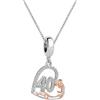 ZakiaHo Collana con ciondolo a forma di cuore e rosa, con scritta in lingua inglese 12 13 16 18 21 30 40 50 60 70 Birthday Necklace Love Rose Flower Dainty Pendant Necklace Women Girls Christmas