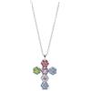 Mabina Gioielli - Collana Donna - Girocollo con ciondolo croce multicolor - 553698