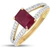 Vagmine Jewel Regalo Per Lei, Argento Sterling 925 Con Pietra Preziosa Rubino Naturale Placcato Oro 14 Carati, Anello In Argento Per Anniversario Di Matrimonio