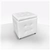 SANYAN Limited PF45BI Sanyan Limited Pouf Contenitore Bianco Prezzi Bassi, 45 x 47 x 45 cm