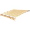 Kaloriko Tessuto di Ricambio per Tenda da Sole Giallo e Bianco 600x300 cm Poliestere resistente a Raggi UV Ombreggiante per Patio Giardino Veranda Esterno con Mantovana