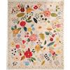 Generic Tappeto floreale, 160 x 200 cm, per camera da, per casa, soggiorno | cameretta dei bambini, cucina, bagno, ingresso, corridoio, terrazza, giardino