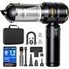 SOKTNEU Aspirabriciole Senza Fili, 26000Pa Aspirapolvere Auto Portatile con Schermo | 4-in-1 Mini Aspirapolvere Potente con 3 Velocità, Scarico Polvere Automatico a un Tocco, per Casa, Ufficio, Auto(Nero)